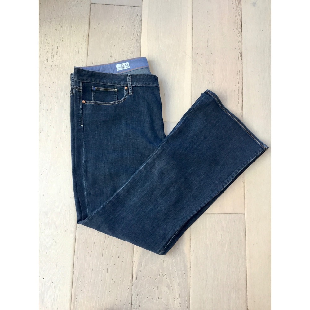 Gap 1969 Curvy Flare Jeans Dark Wash Denim Blue Womens 35/20R - Picture 1 of 6